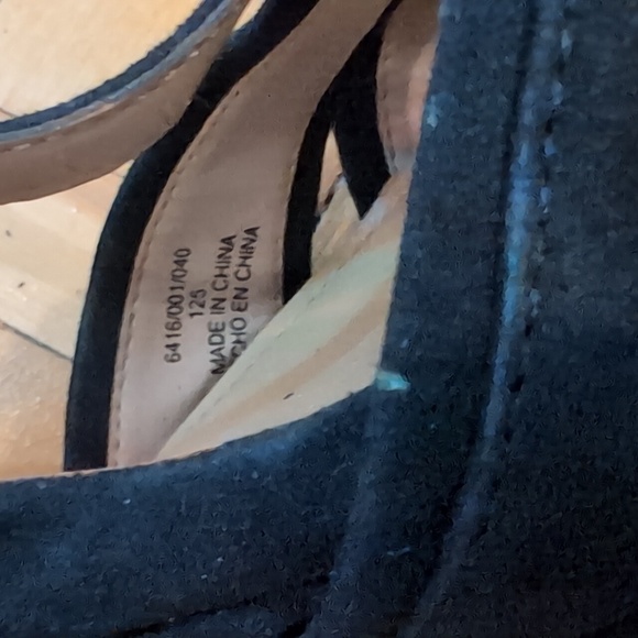 Zara suede platform 5" heel T strap sandals size 38 - Picture 11 of 13